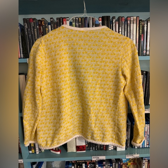 Vintage Ward Yellow Cherry Cardigan - Picture 2 of 6